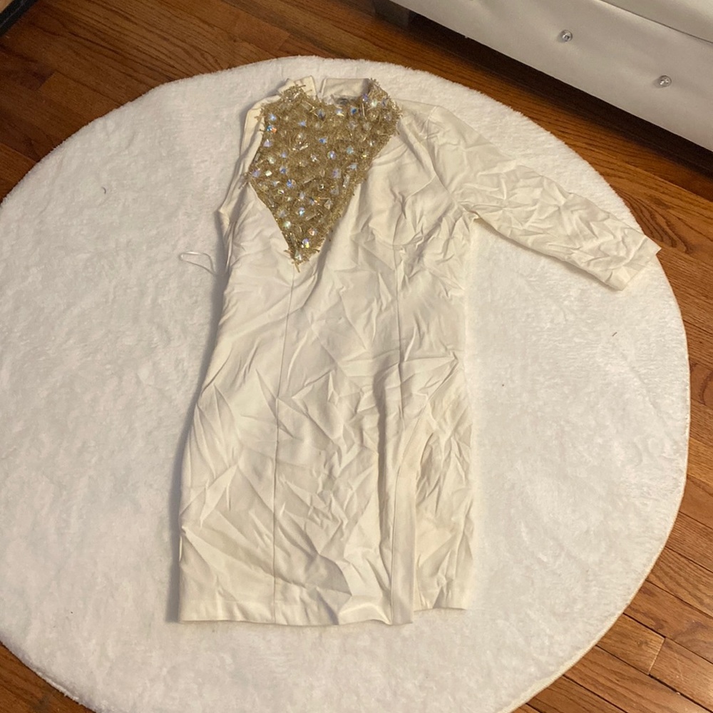 Sequined Cold Shoulder Dress